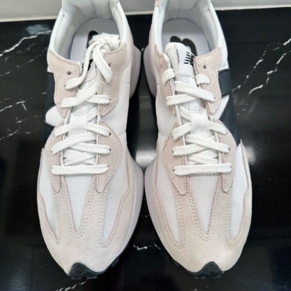 New Balance 327 M5.5/W7 Unisex Sneakers Shoes White BlacK - Picture 11 of 11